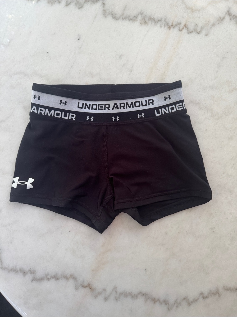 Under Armour Black and White Performance Compression Shorts